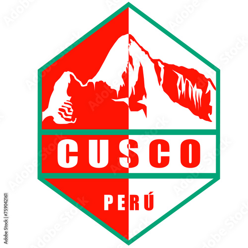 Shield of Cusco Peru, optical image using complementary colors.