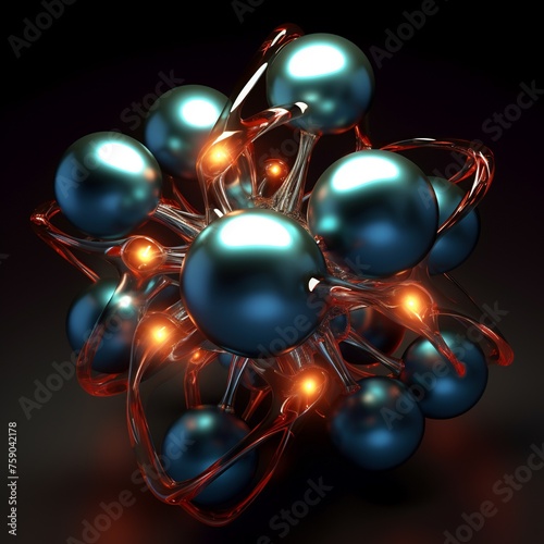 Create a visualization of the atomic orbitals in a molecule photo