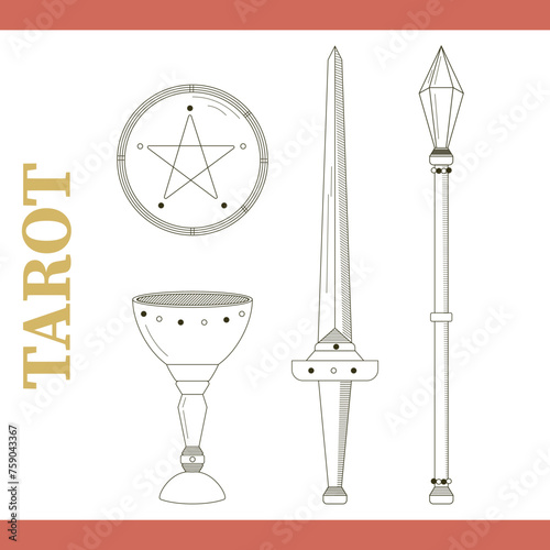 Tarots cards | tarot mystical symbols