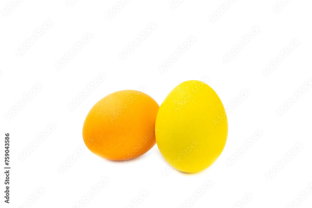 Easter eggs isolated on a white background. Handmade colorful Easter eggs. Easter celebration concept. Easter eggs isolated on a white background. Handmade colorful Easter eggs. Easter celebration concept.