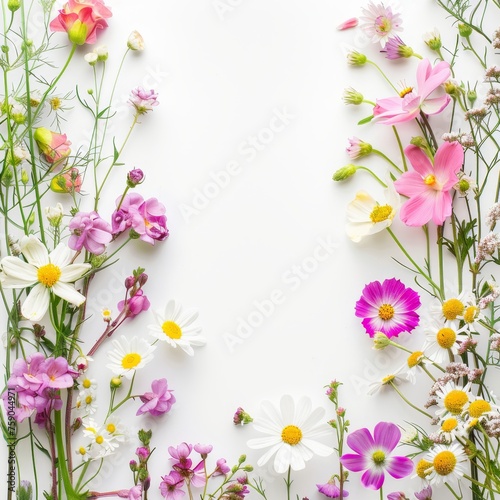 beautiful spring and summer flowers background