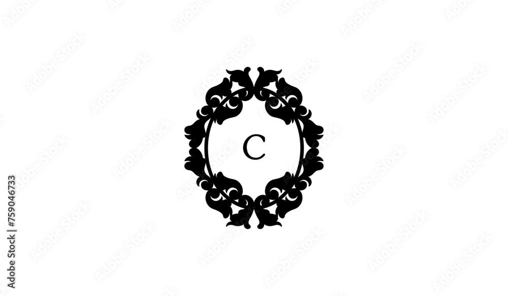 Decoration ornament Alphabetical logo