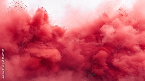 a red cloud of smoke