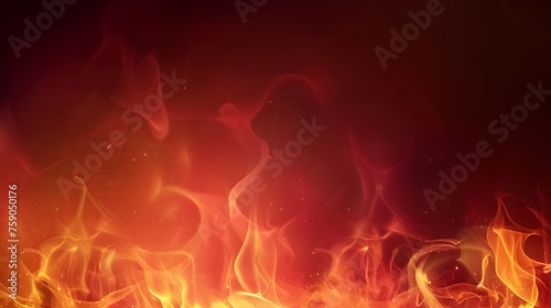 Fire flames background Abstract fire flames illustration  Generative AI