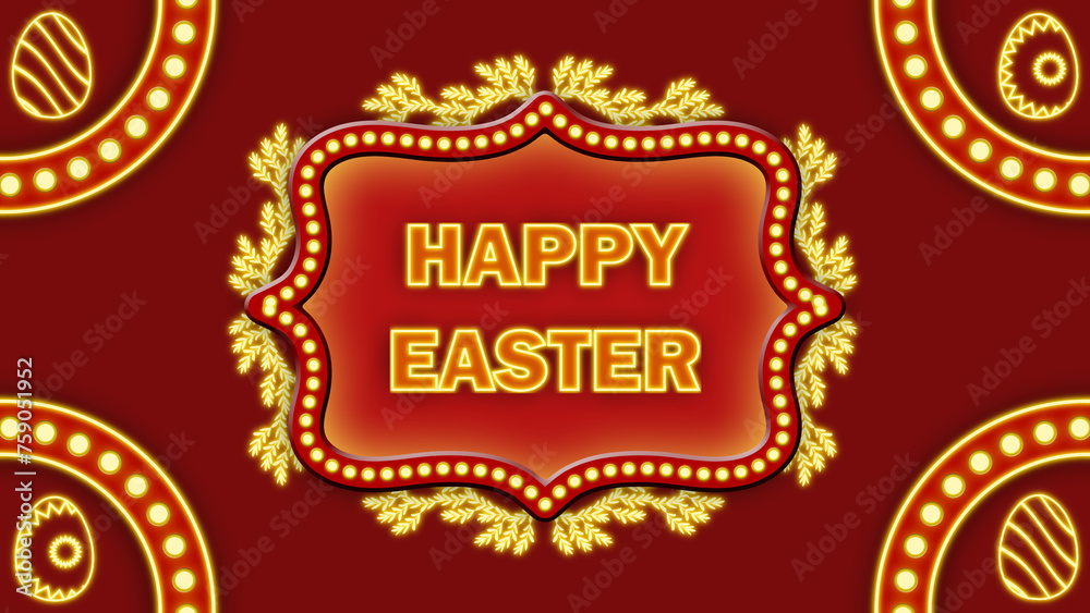 happy easter bright blessings on red background with decorated eggs. happy easter day wishes concept. happy easter bright blessings on red background with decorated eggs. happy easter day wishes concept.
