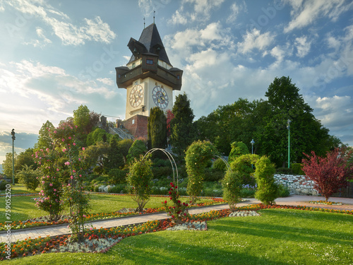 Grazer Uhrturm, Schlossberg, Graz, Steiermark, Österreich