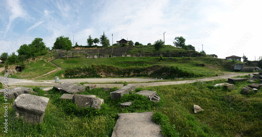 Located in Duzce, Turkey, the Ancient Theater dates back to the Roman period.