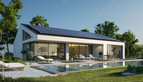 villa moderna lussuosa con impianto fotovoltaico © Riccardo