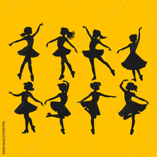 dance flat dancer silhouette collection