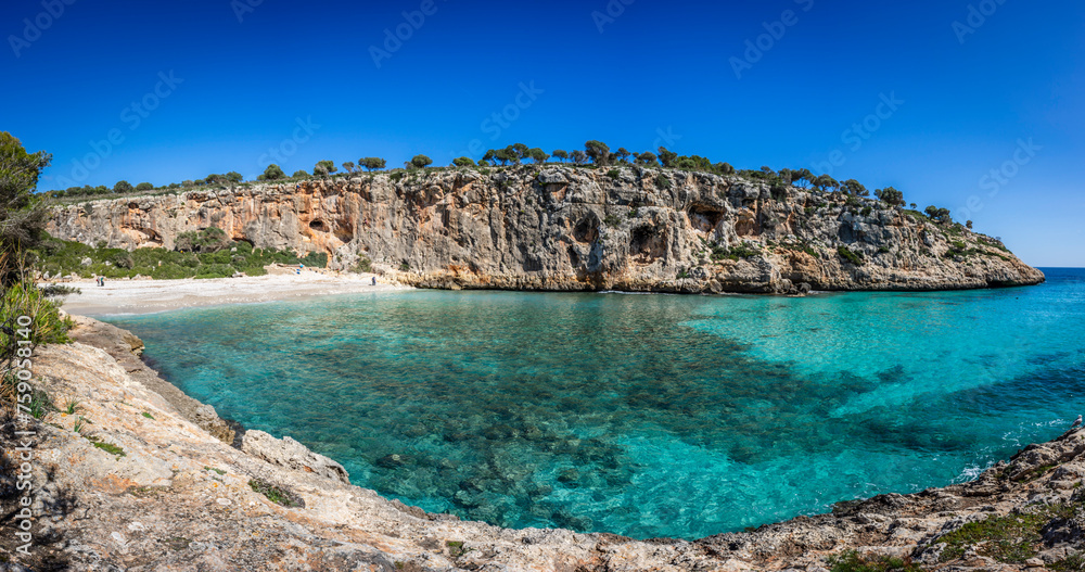 Cala Magraner, Manacor coast, Majorca, Balearic Islands, Spain