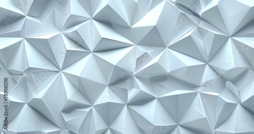 Abstract white background with geometric shapes, 3D rendering, minimalist style Generative AI