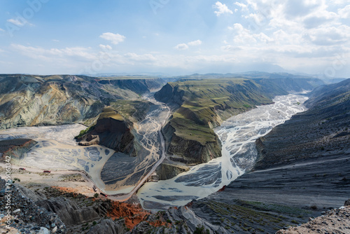 The magnificent landscape of Anjihai Grand Canyon in Tacheng, Xinjiang, China photo