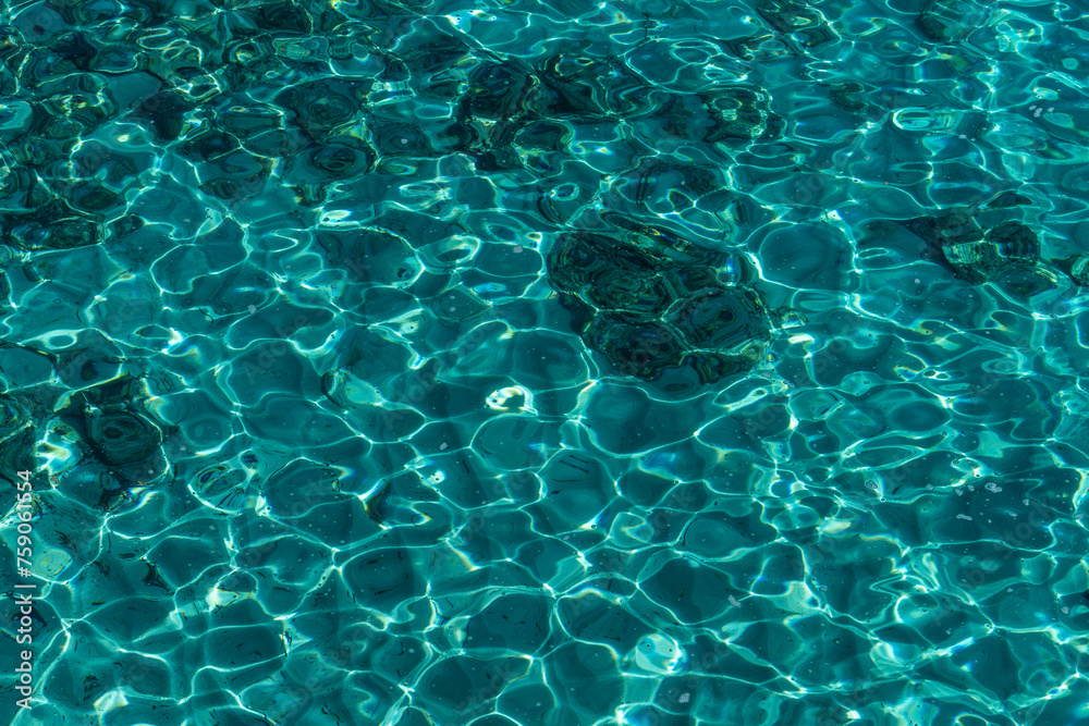 Obraz premium turquoise waters in Cala Petita, Porto Cristo, coast of Manacor, Majorca, Balearic Islands, Spain