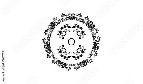 Alphabetical Ornament Circle Logo