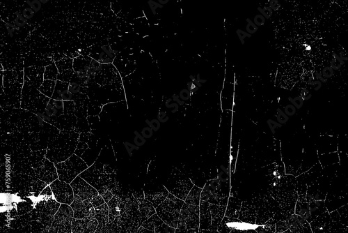 Grain monochrome pattern of the old worn surface design. Distress Overlay Texture Grunge background of black and white. © Jennyfer