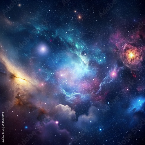 Galaxy and space-themed background