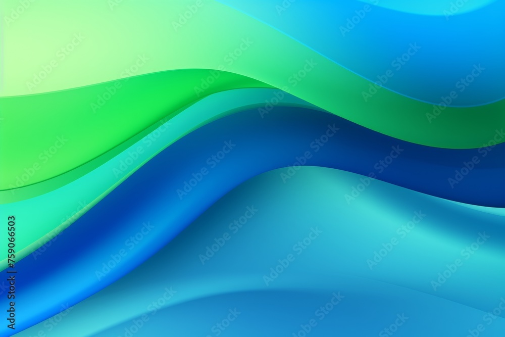 Fototapeta premium Electric Blue to Olive Green abstract fluid gradient design, curved wave in motion background for banner, wallpaper, poster, template, flier and cover