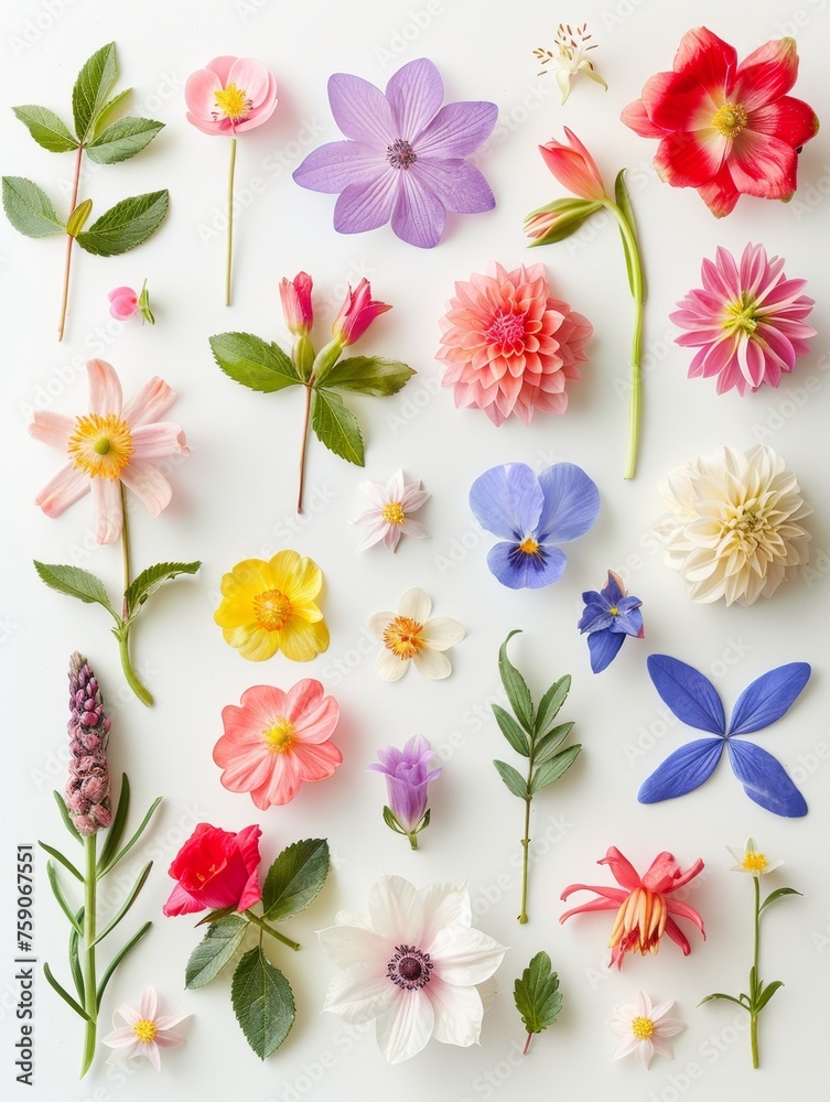 collection of flowers closeup. Beautiful spring and summer flowers. Set of different beautiful flowers isolated on white background collection of flowers closeup. Beautiful spring and summer flowers. Set of different beautiful flowers isolated on white background