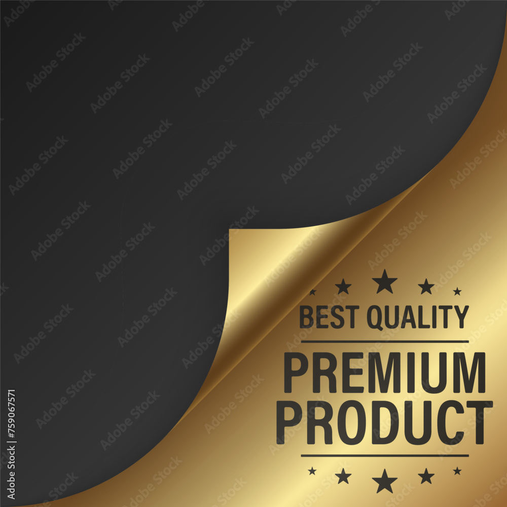 Fototapeta premium Luxury gold badges and labels premium quality product