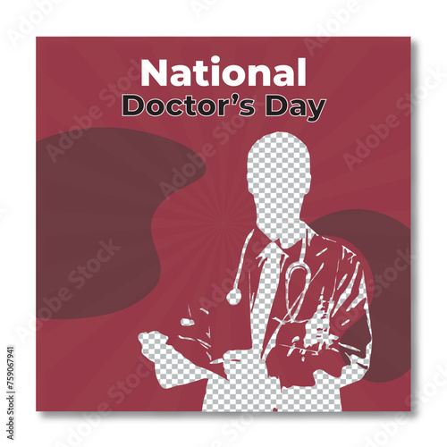 Doctors Day banner design template