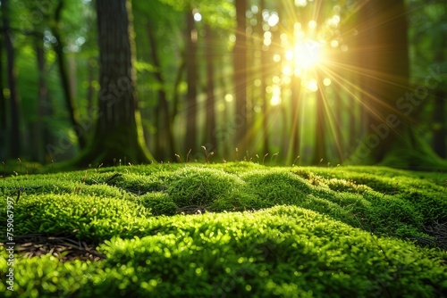 Fototapeta Naklejka Na Ścianę i Meble -  lush green forest nature professional photography