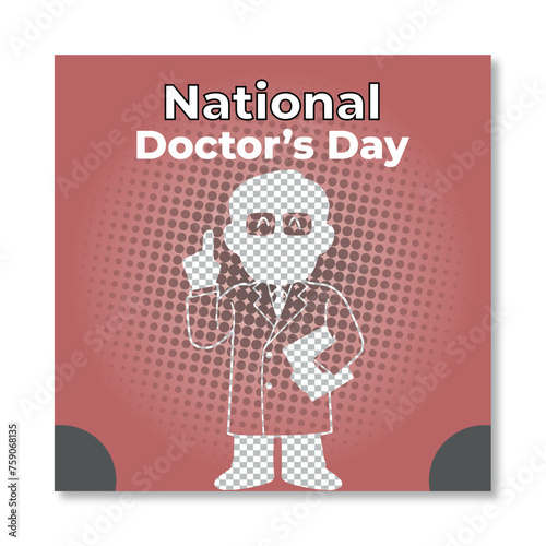 Free vector flat National Doctor's Day background design