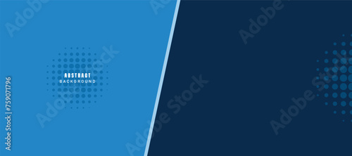 Abstract vector blue banner design template photo