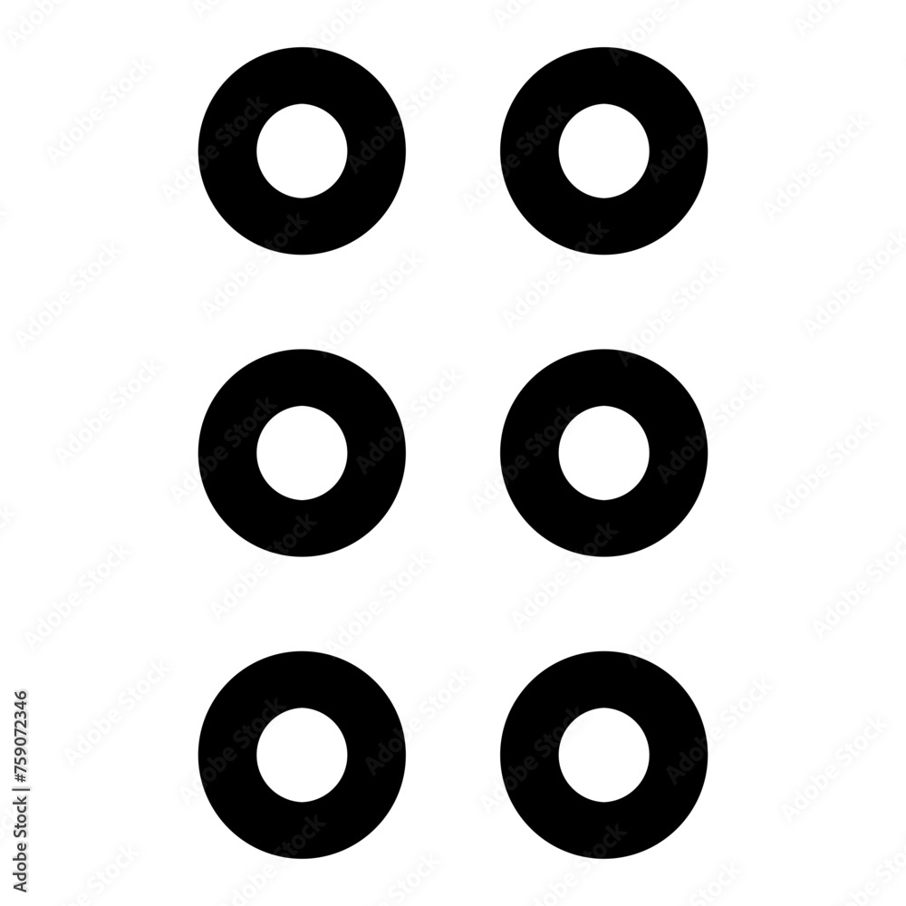 Drag indicator icon in outline style. Simple six-dot pattern vector illustration — pixel-perfect icon. Drag indicator icon in outline style. Simple six-dot pattern vector illustration — pixel-perfect icon.
