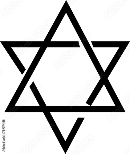 Star David icon. The Star of David (Magen David in Hebrew, Shield of David, Solomon's Seal is a generally recognized symbol of Judaism and Jewish identity. Geometrically it is a hexagram Abstract .