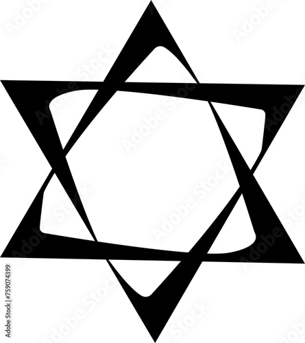 Star David icon. The Star of David (Magen David in Hebrew, Shield of David, Solomon's Seal is a generally recognized symbol of Judaism and Jewish identity. Geometrically it is a hexagram Abstract .