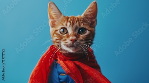 a cat wearing a cape