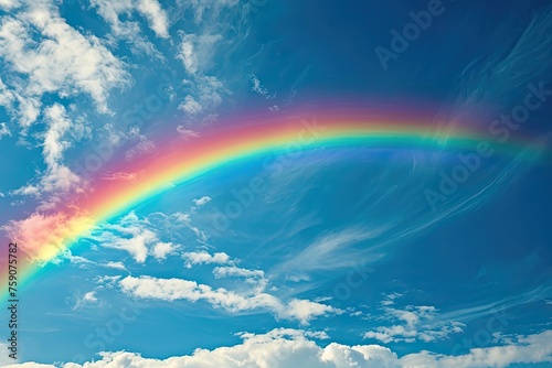 Vibrant Rainbow Stretching Across The Sky © SaroStock