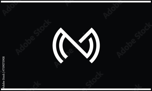 MN, NM, Abstract Letters Logo Monogram