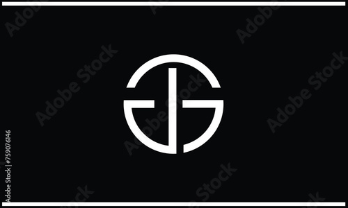 JG, GJ, Abstract Letters Logo Monogram
