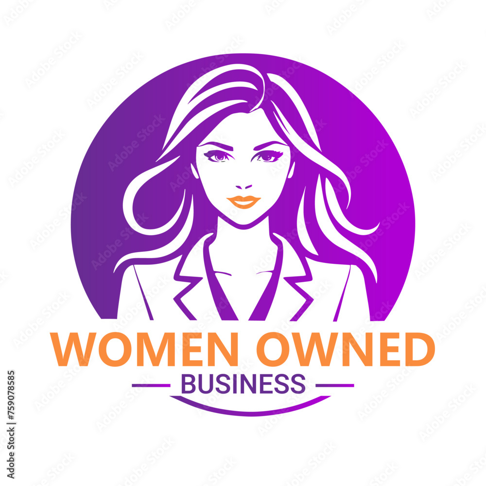 Women Owned Logo. Women Owned vector logo design. Women Owned business logo, Women owned badge, Women owned business icon Women Owned Logo. Women Owned vector logo design. Women Owned business logo, Women owned badge, Women owned business icon