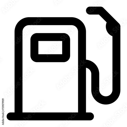 Gasoline icon in outline style. Simple gas pump vector illustration — pixel-perfect icon.