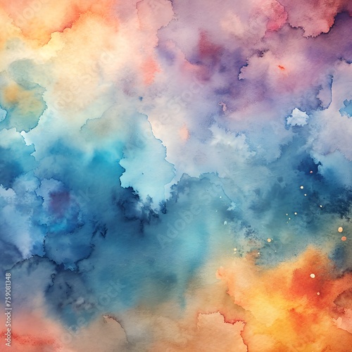 Splashes of Serenity: Abstract Watercolor Background