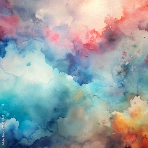 Splashes of Serenity: Abstract Watercolor Background