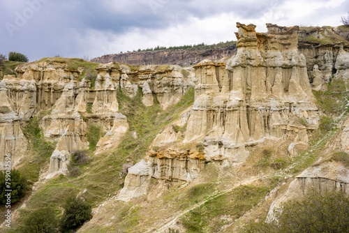 Kula Fairy Chimneys, Kula Geopark at location Manisa, Turkey. Kula Volcanic Geopark, also known as Kuladoccia (Kuladokya). photo