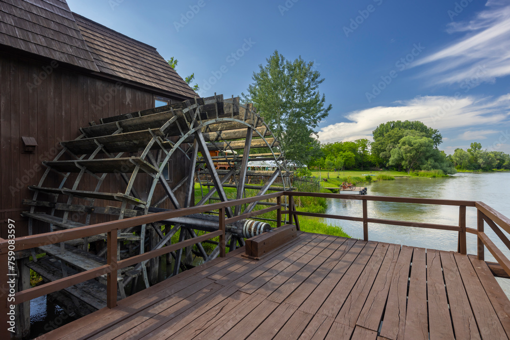 Water wheel mill and open-air museum in Jelka, Slovakia