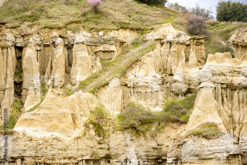 Kula Fairy Chimneys, Kula Geopark at location Manisa, Turkey. Kula Volcanic Geopark, also known as Kuladoccia (Kuladokya). photo