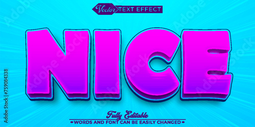 Nice Vector Editable Text Effect Template
