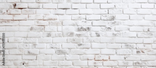 Texture or background of white brick wall.