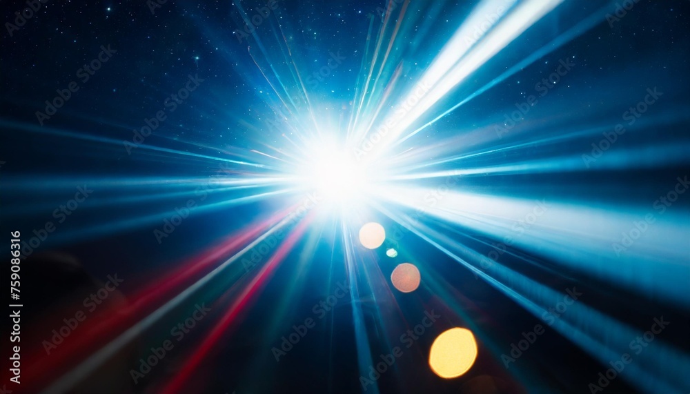 abstract lens flare space or time travel concept background - obrazy, fototapety, plakaty 