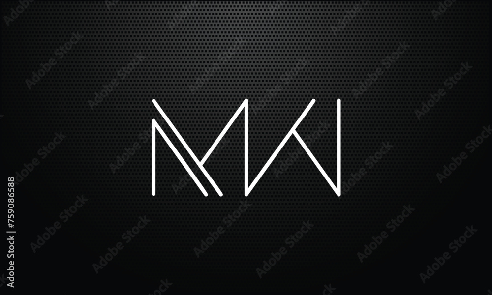Obraz premium MW,W M, M, W, Abstract letters Logo monogram