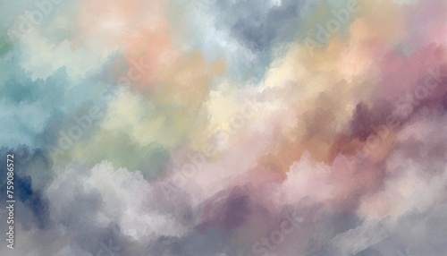 an incredible abstract background of clouds resembling a watercolor painting with many colors in pastel shades