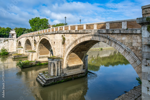 A Bridge over the Tiber in Rome, Italy © mauro53