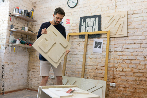 rearrangement of plates in the workshop