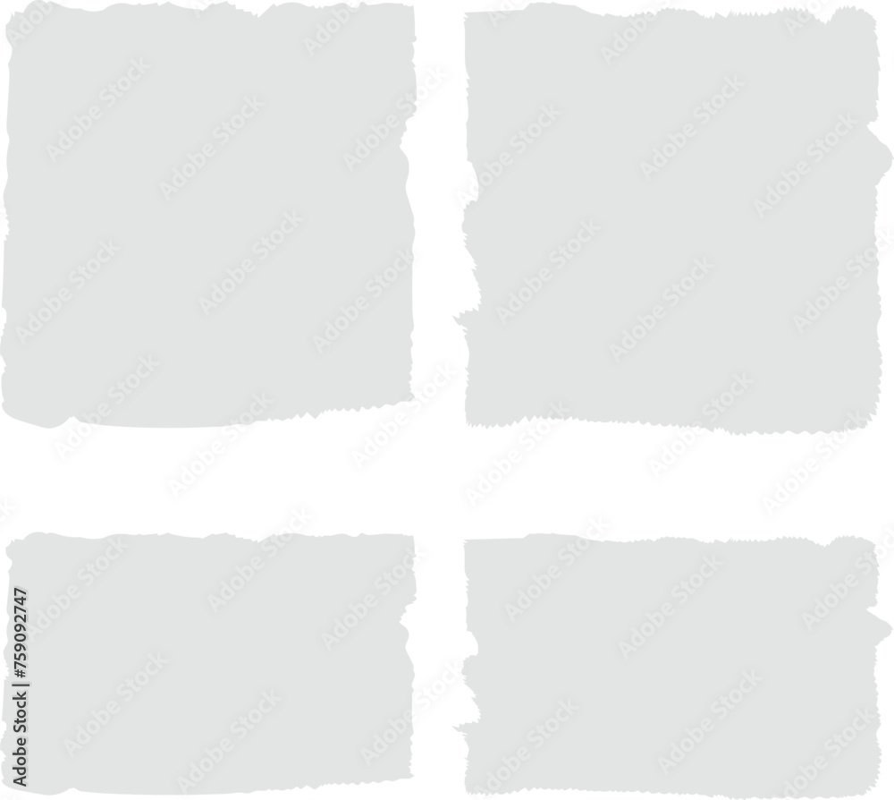 Set of white black torn paper texture
Set of white black torn paper texture