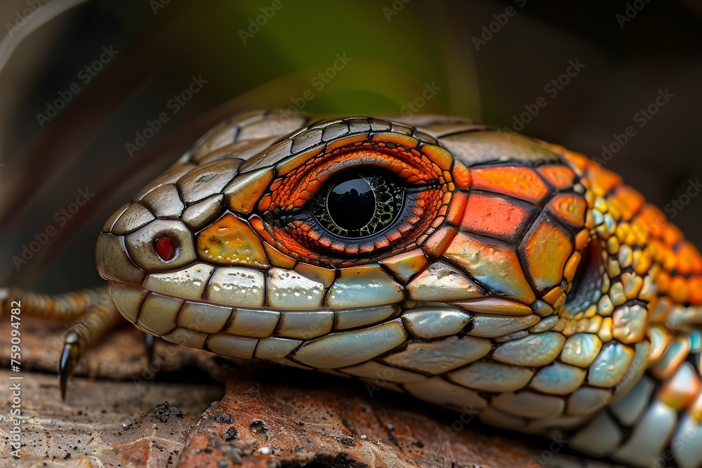 Vibrant Colorful Lizard in High Resolution Close-Up Vibrant Colorful Lizard in High Resolution Close-Up